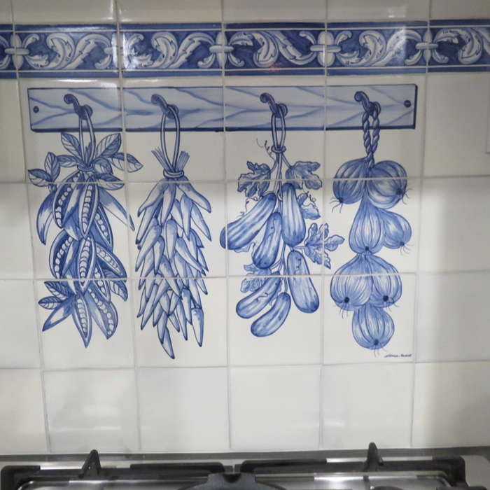 Vegetable panel 3H x 4W with Flores Grande border