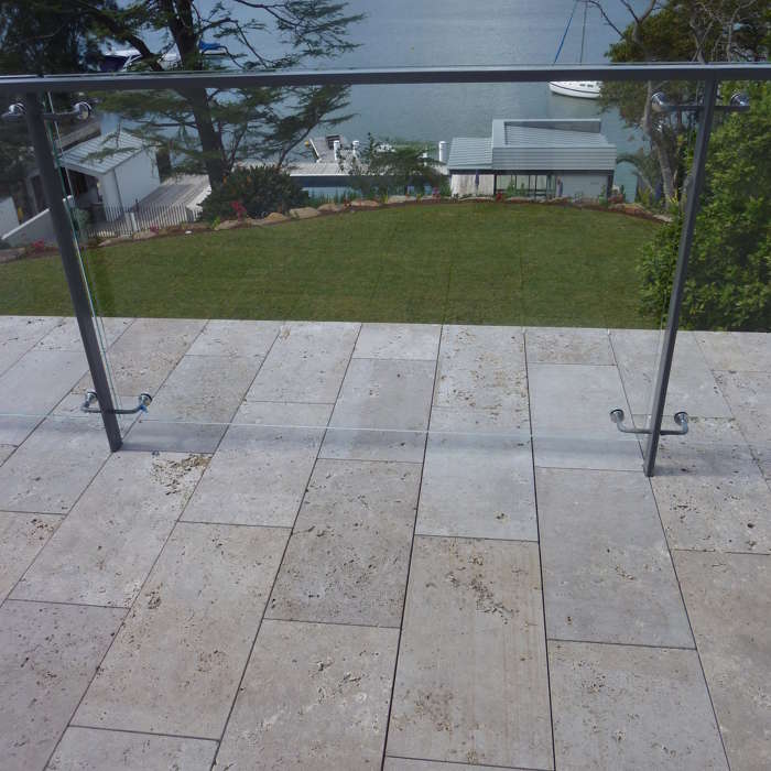 Noce travertine balcony