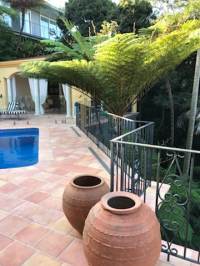 Mexican terracotta pool surround