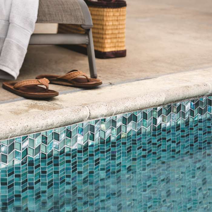 Perspectives pool waterline tiles