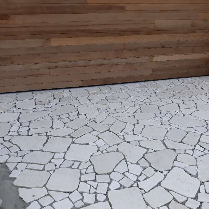 Botticino large and small format crazy paving