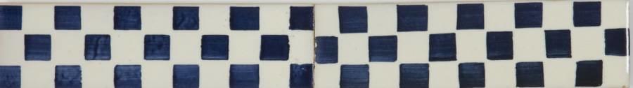 Blue & White Checkerboard 140x40mm