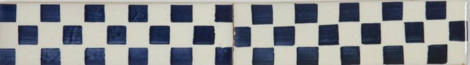 Blue & White Checkerboard 140x40mm