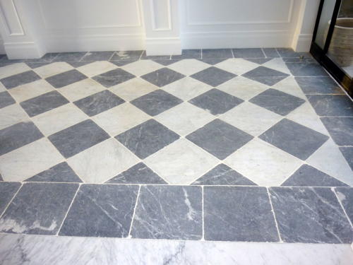 Bianca Carrara tumbled marble cobblestones - NOW ON SALE