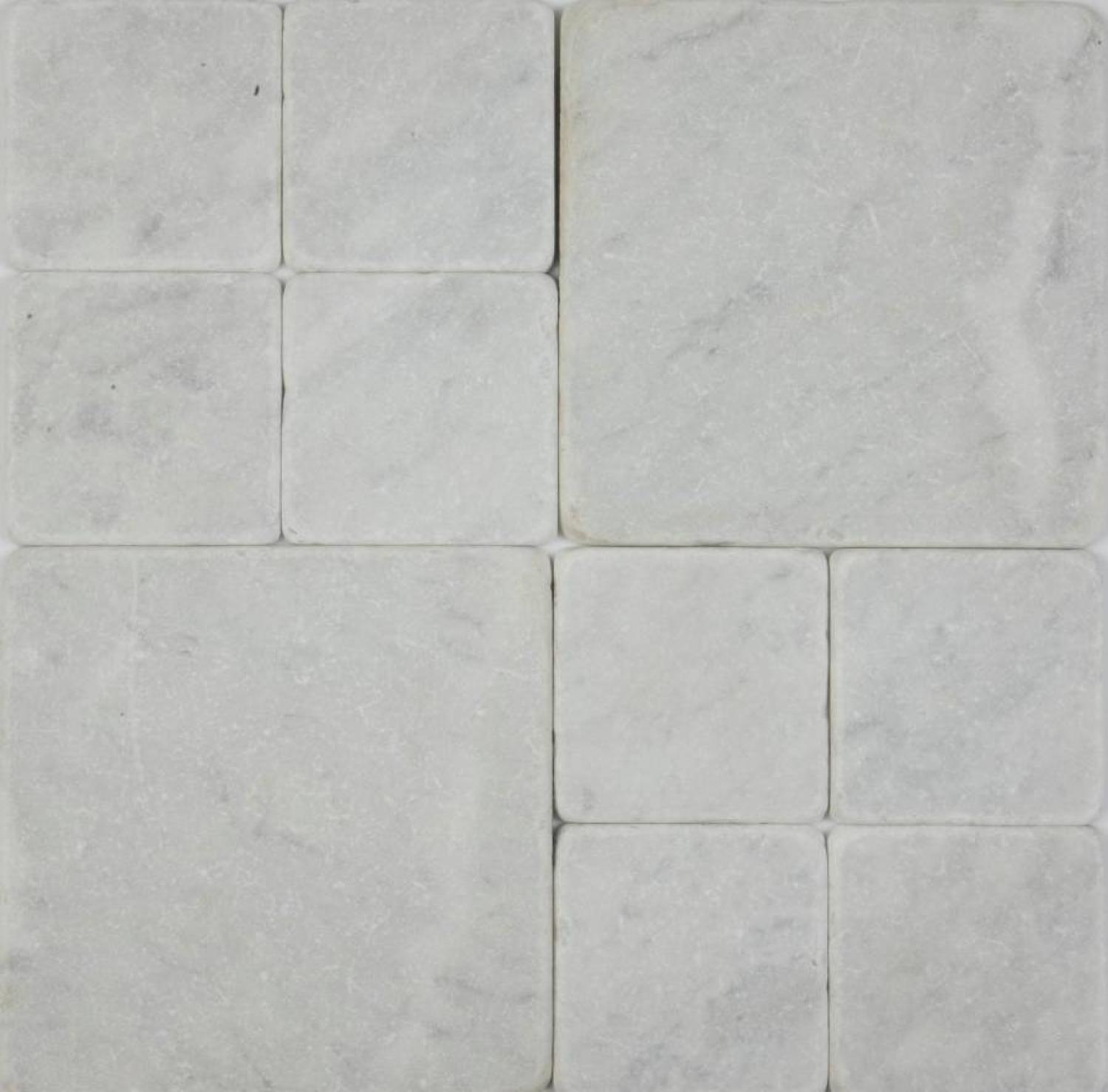 Bianca Carrara tumbled marble cobblestones
