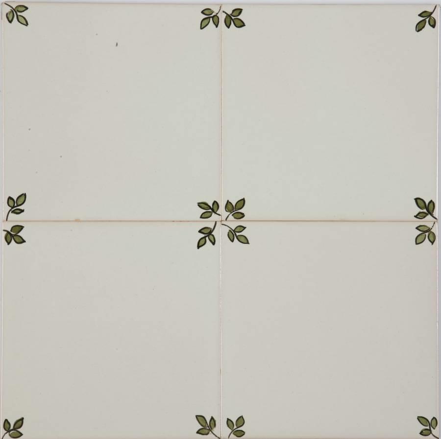 Garden Blanc Green Corners 140x140mm