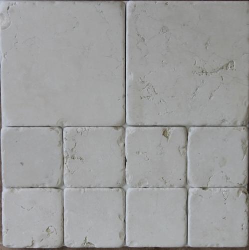 Biancone tumbled marble cobblestones - NOW ON SALE