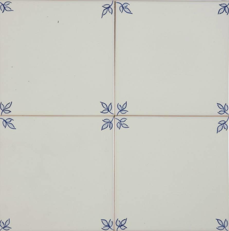 Garden Blanc Blue Corners 140x140mm