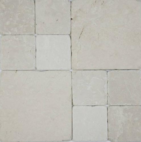 Botticino tumbled marble cobblestones - NOW ON SALE