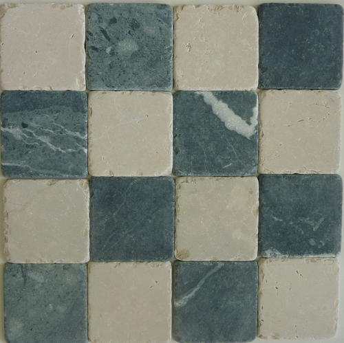 Botticino tumbled marble cobblestones - NOW ON SALE