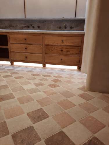 Botticino tumbled marble cobblestones - NOW ON SALE