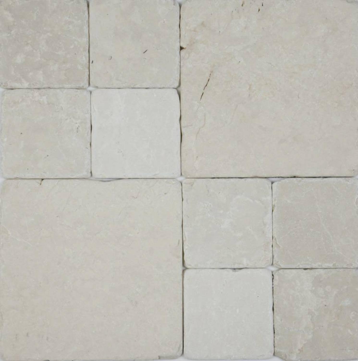 Botticino tumbled marble cobblestones