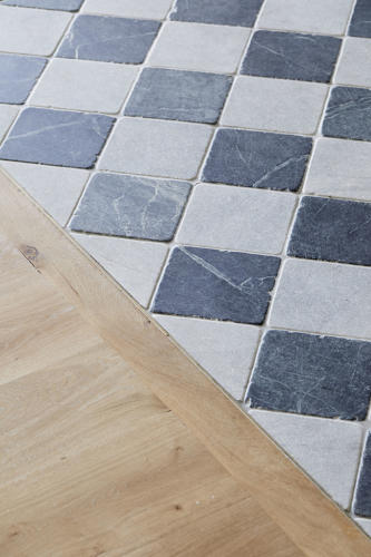 Verde tumbled marble cobblestones - NOW ON SALE