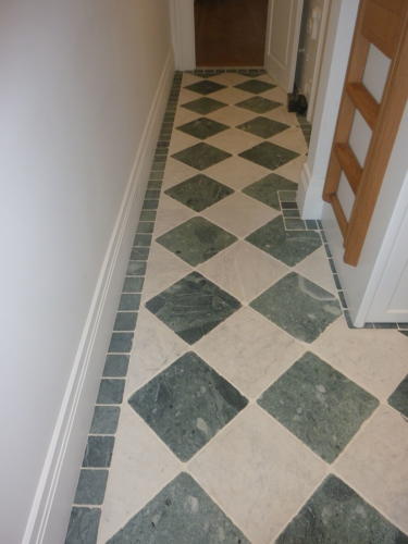 Verde tumbled marble cobblestones - NOW ON SALE