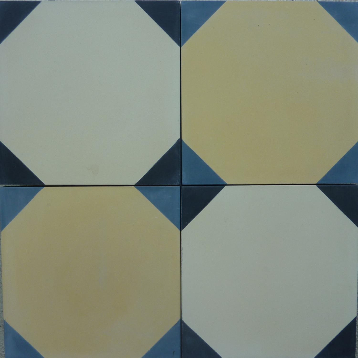 Milk & Cream Octagon 2 Tile Pattern