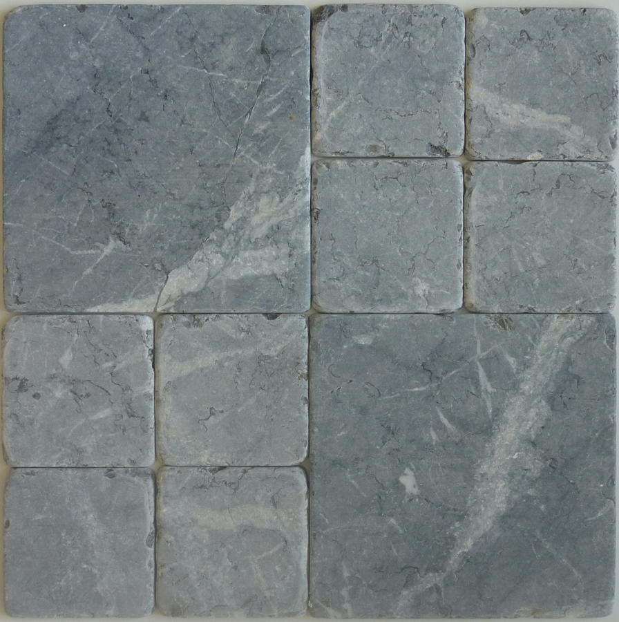 Grigio Carnico tumbled marble cobblestones