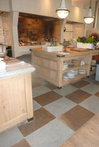 Moka tumbled marble cobblestones