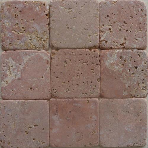 Rosso Persia tumbled marble cobblestones