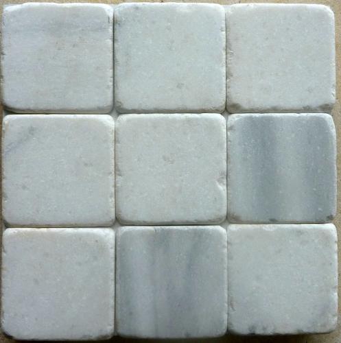 White Star tumbled marble cobblestones - NOW ON SALE