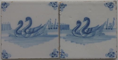 Reclaimed Delft tiles