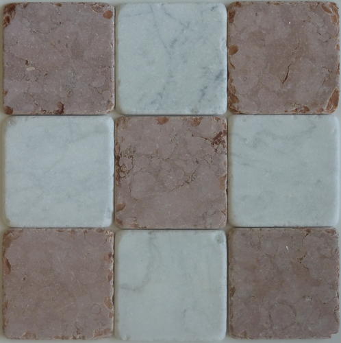 Rosso Verona tumbled marble cobblestones - NOW ON SALE