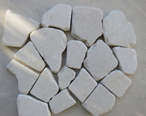 Botticino marble crazy paving