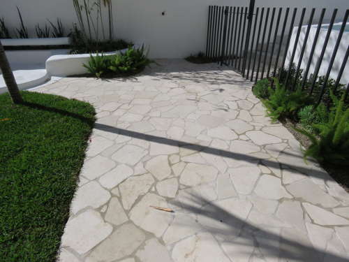 Botticino marble crazy paving