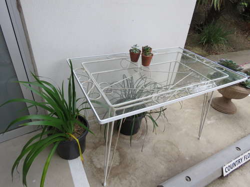 Rectangular iron table