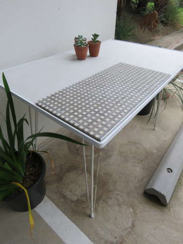 Rectangular iron table