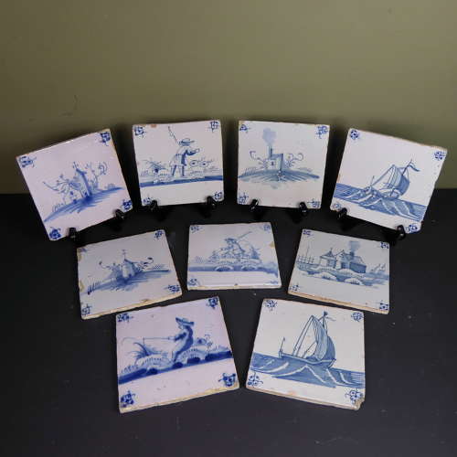 Set of 25 Eighteenth Century Delft tiles - SOLD