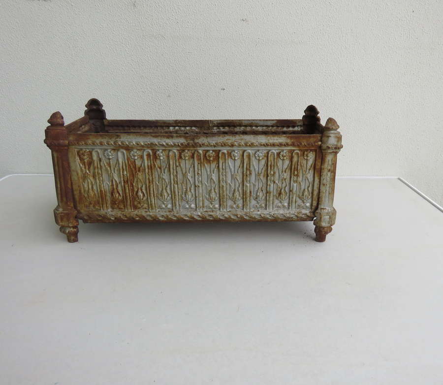 French rectangular iron planter