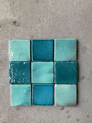 Aqua glazed terracotta - NOW ON SALE