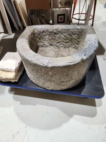 French Bluestone trough - D shaped - Now on sale