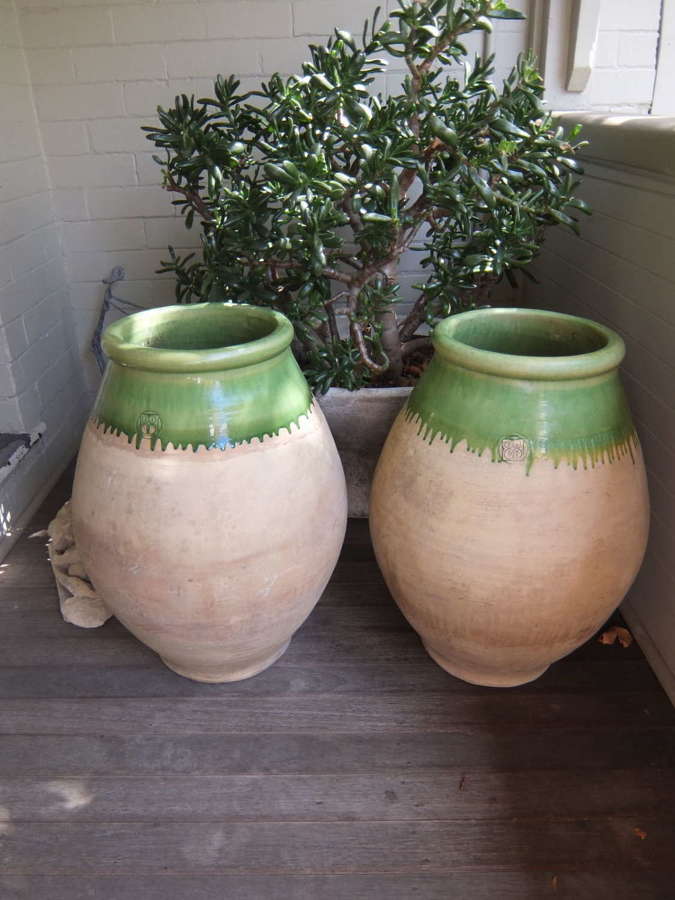 French Biot jarre, green glaze