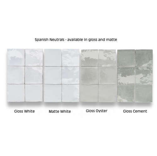 Spanish Matte White wall tiles