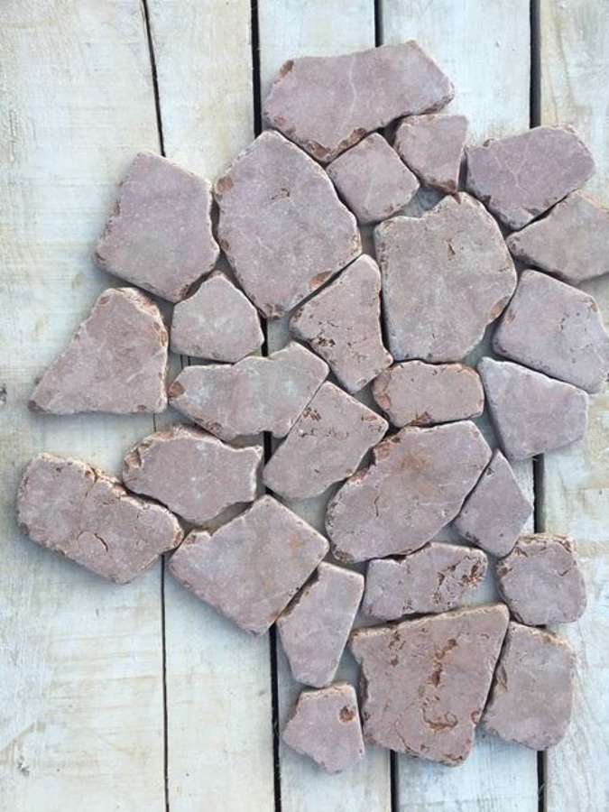 Rosso Verona marble crazy paving